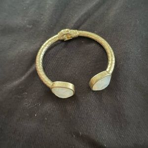 Chunky white stone hinge bracelet